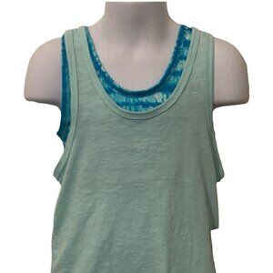 Athletic Works Girls Active Bra Top Geometric w/Tank Size XS/XCH Blue